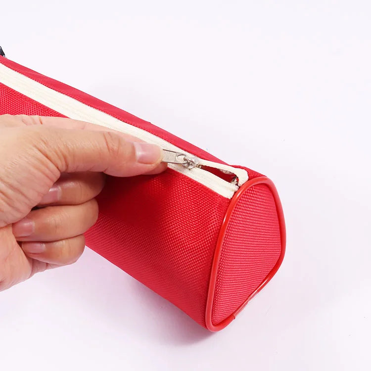 Large Capacity Canvas Pencil Case with Zipper