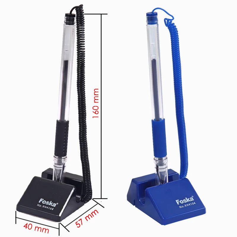 Desk Counter Gel Ink Pen with Security Chain