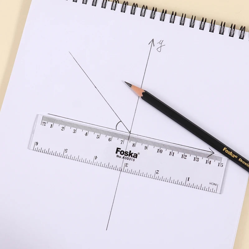 Transparent Plastic Straight Ruler 15cm