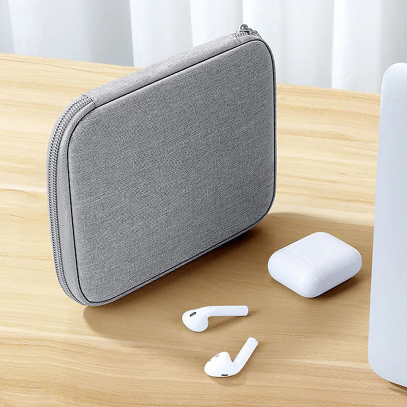 Polyester Electronics Organizer Travel Case with Handle