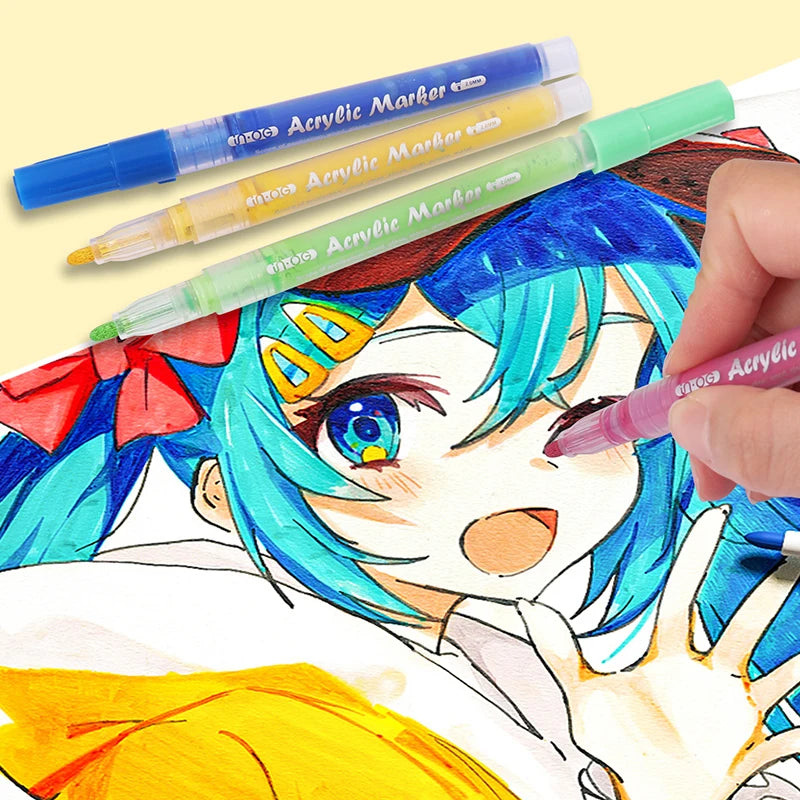 Acrylic Paint Marker Set – 12 Colours