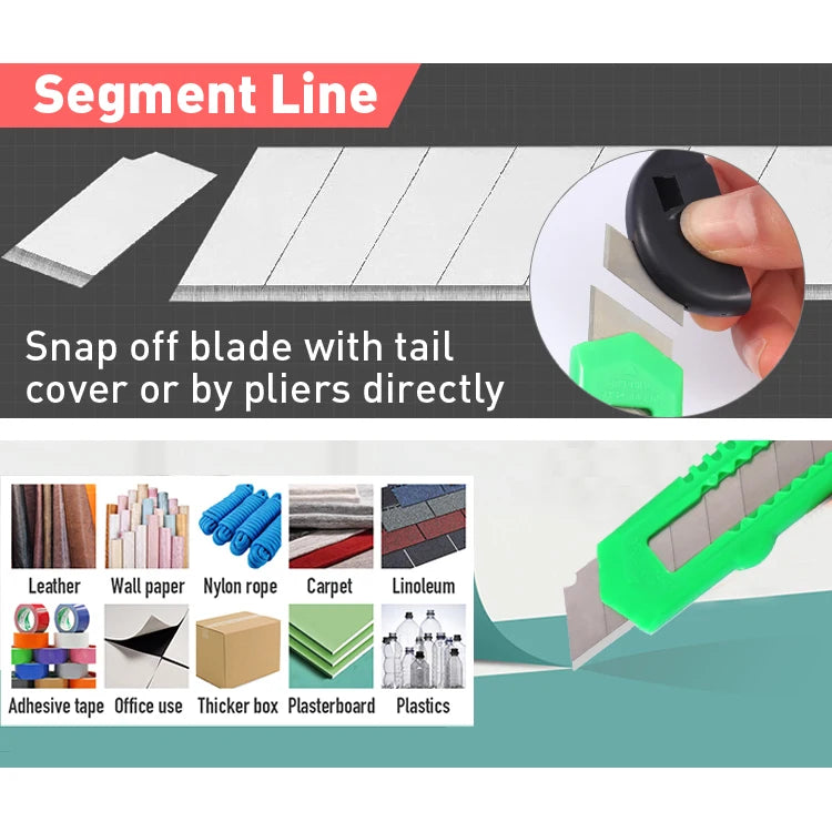 Automatic Lock Utility Knife with Snap-Off Blade