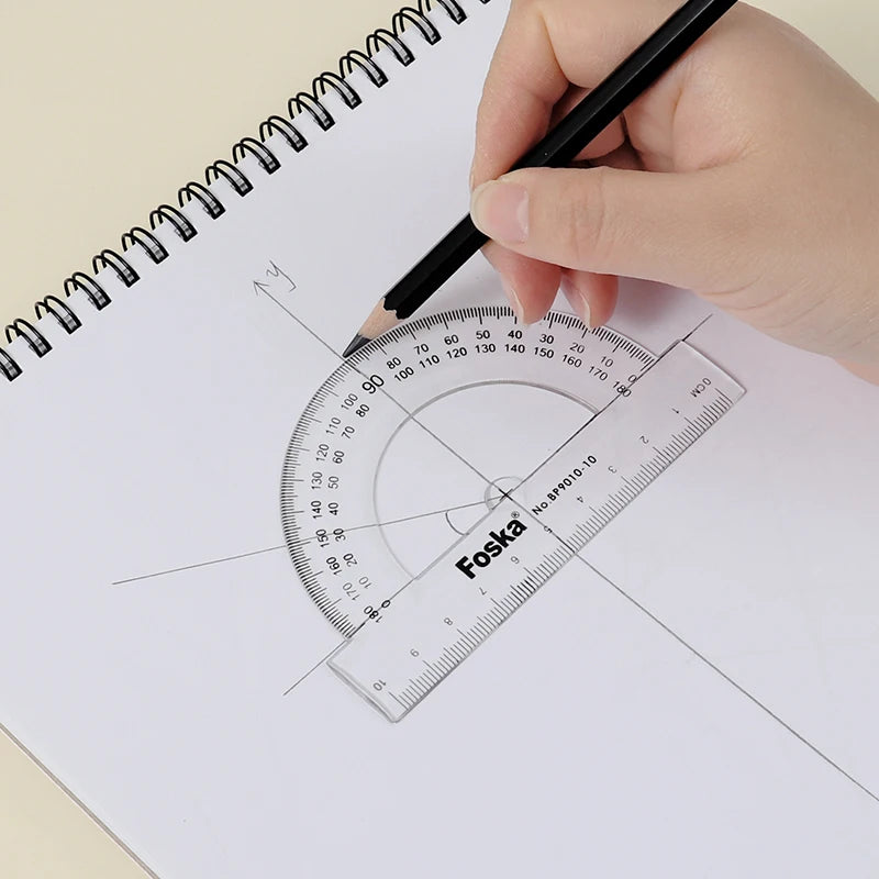 Clear Plastic Protractor 180 Degrees – 10cm