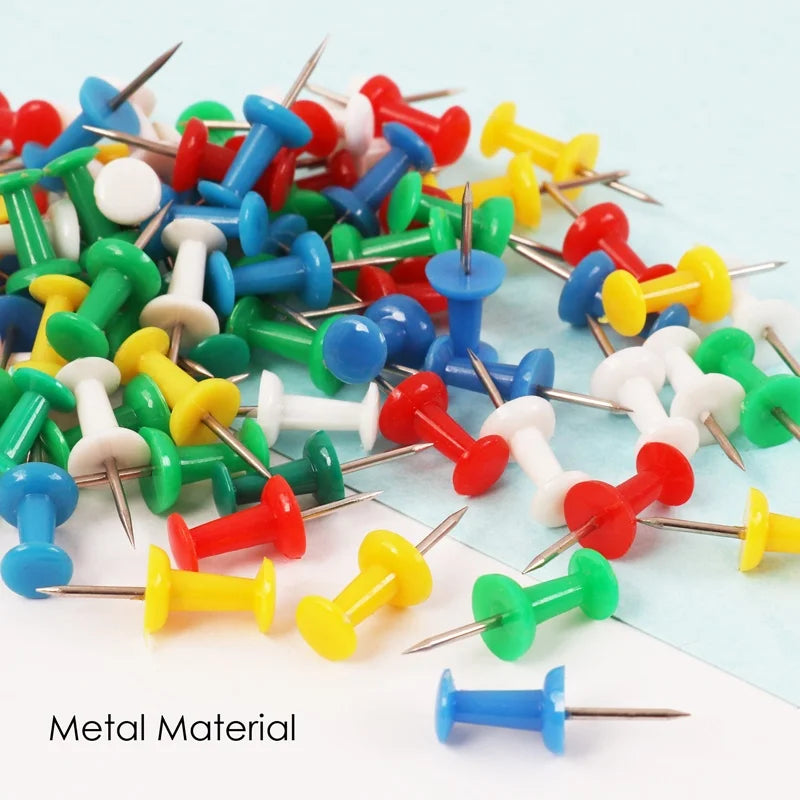 Decorative Plastic Push Pins – Box of 50