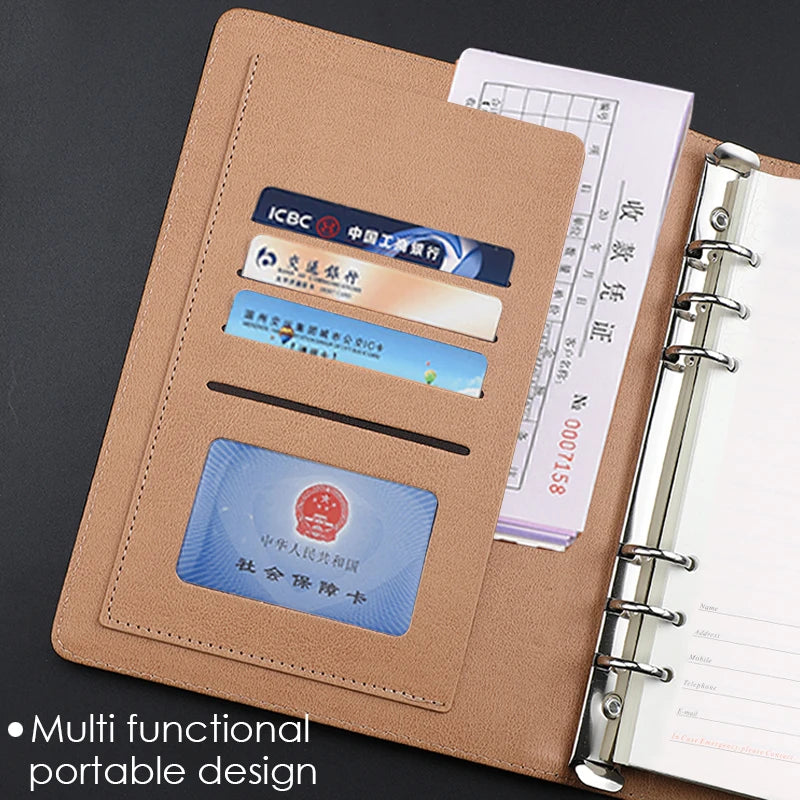 A5 Waterproof PU Leather Business Diary Notebook – 100 Sheets