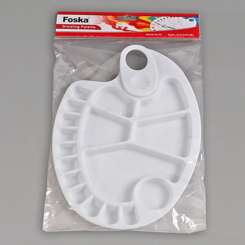 Portable Plastic Watercolour Paint Mixing Tray 31 x 21cm