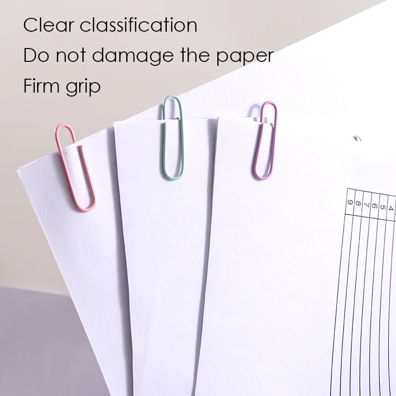 Color Assorted Nickel Paper Clips 28mm – Box of 120