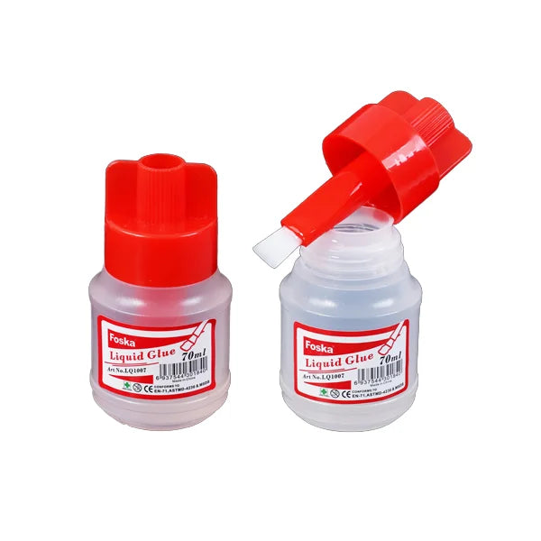 Clear Liquid Paper Glue 70g – Bottle with Brush