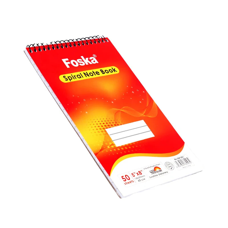 Spiral Bound Lined Notebook 5 x 8 Inch – 50 Sheets