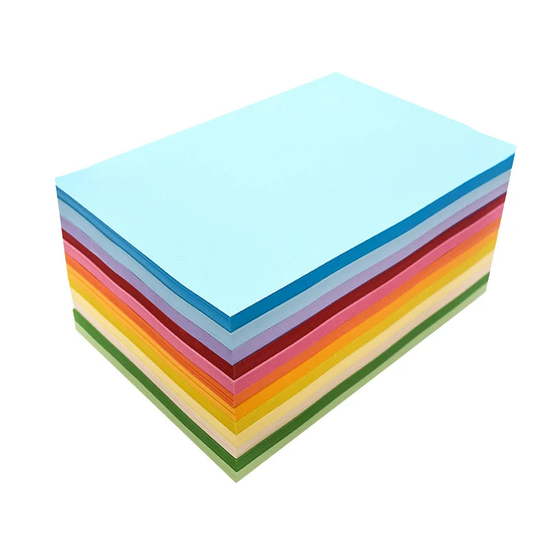 Coloured Craft Paper A4 80 gsm – 100 Sheets, 10 Assorted Colours