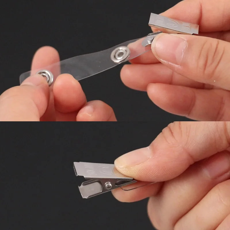 Soft Clear PVC ID Card Holder with Clip 110 x 80mm