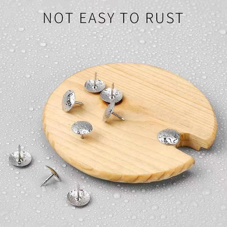 Nickel Flat Head Thumbtacks – Box of 100