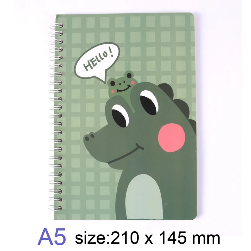 Cartoon Animal Coil Diary Notebook A5 – 60 Sheets