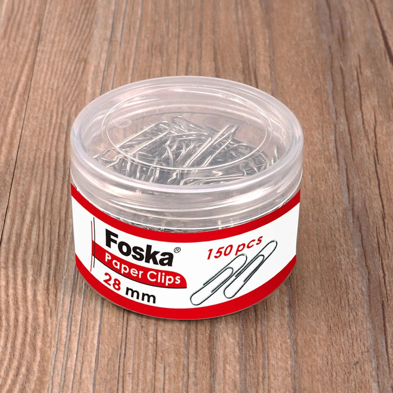 Nickel Office Paper Clips 28mm – Box of 150