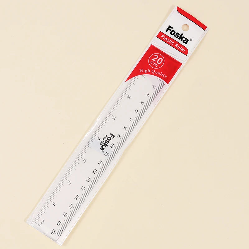Clear Plastic Straight Ruler 20cm