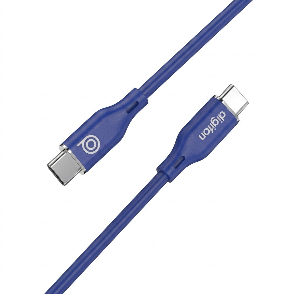 Digifon USB-C to USB-C Silicone Cable 60W - 1M - Cobalt Blue