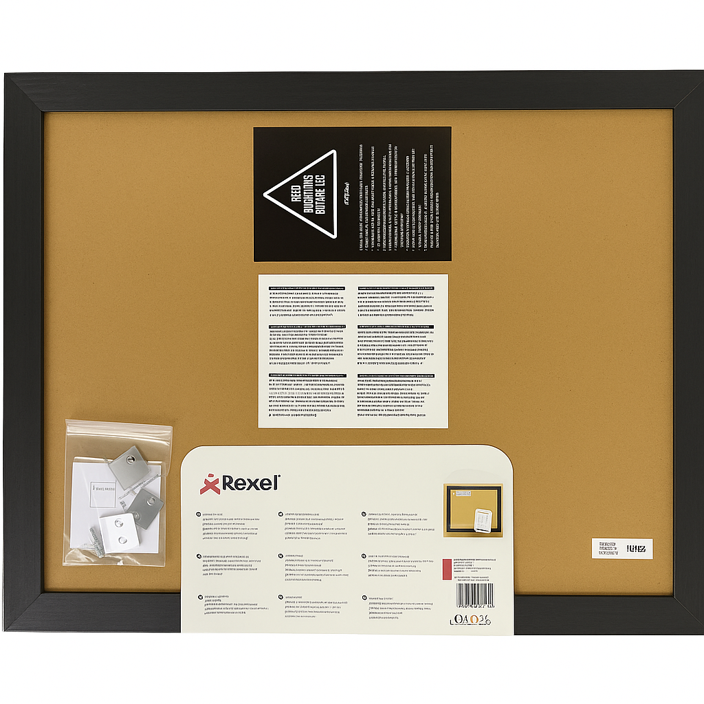 Rexel Magnetic Dry Wipe Board 585 x 430 mm Black Frame