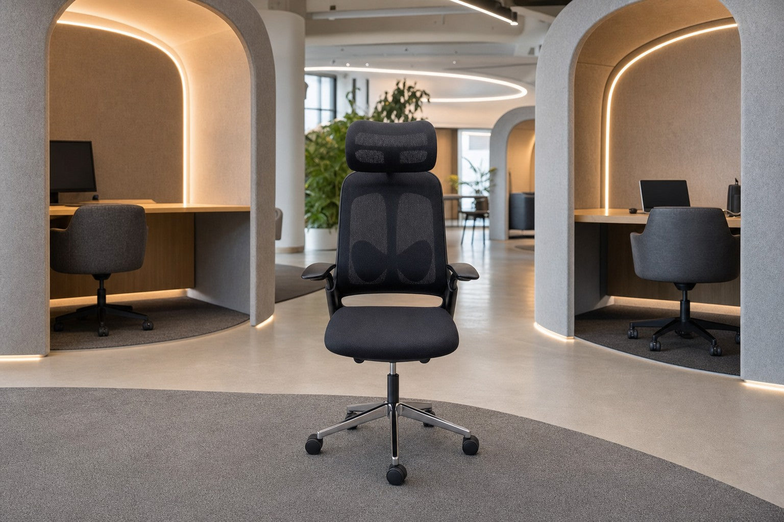 Lessi - Managerial Mesh Chair - Lifestyle Scene - Office R Us