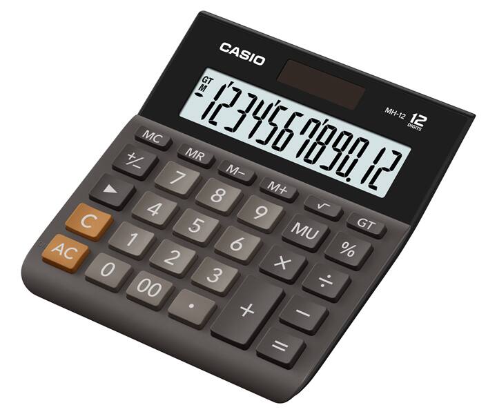 Casio MH-12-BK Desk Calculator 12-Digit (Black)