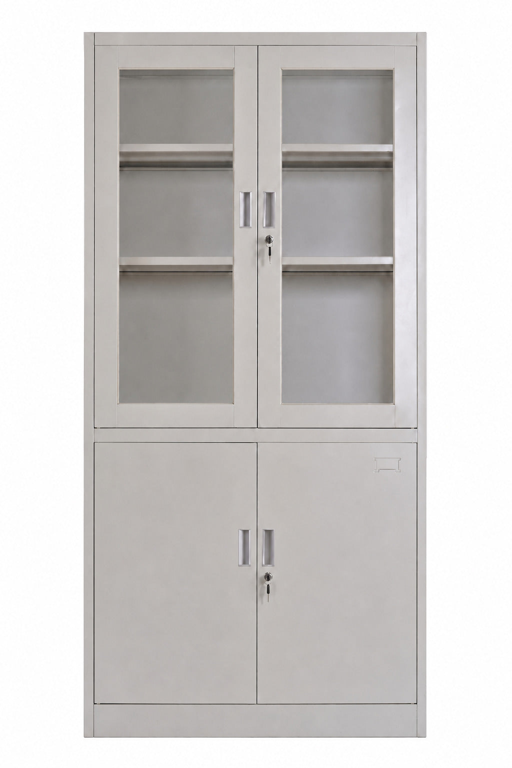 Glass Upper Door Storage Cabinet with 3 Shelves - Office R Us Lagos