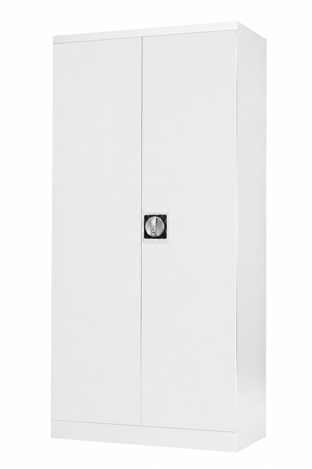 2-Door Steel Storage Cupboard with 4 Adjustable Shelves - White - Office R Us