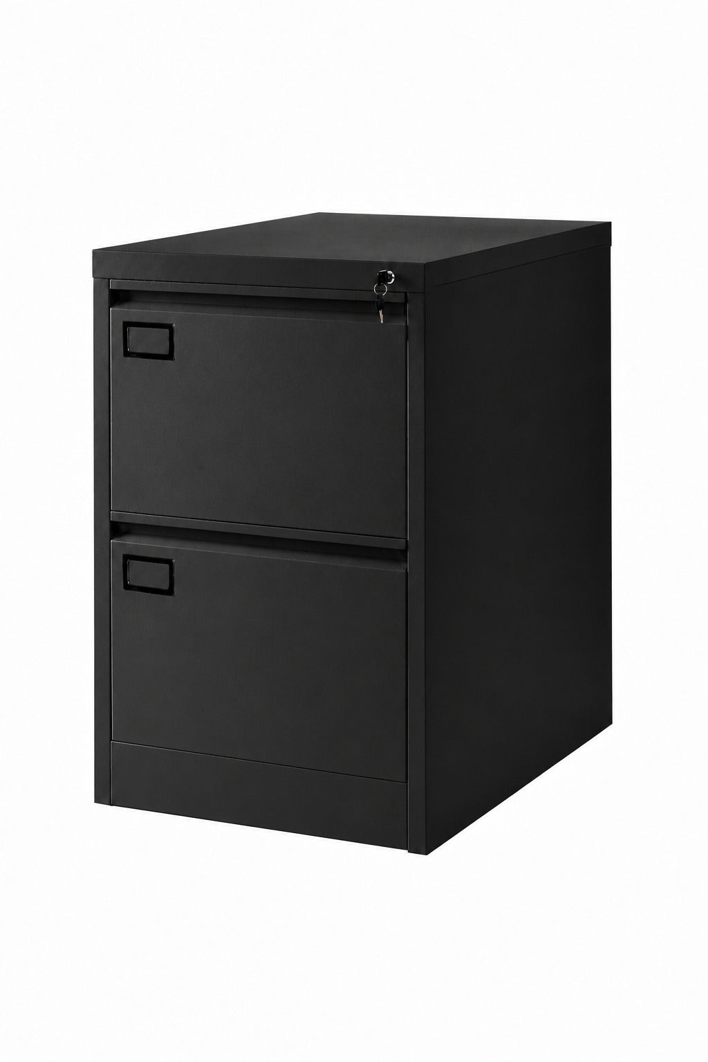 2-Drawer Vertical Metal Filing Cabinet - Black - Office R Us