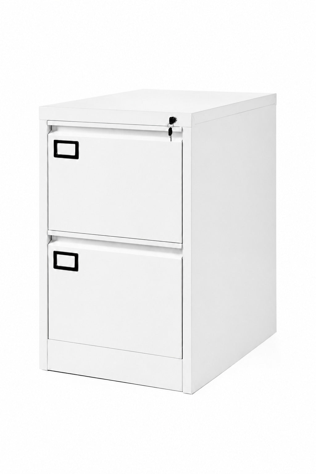2-Drawer Vertical Metal Filing Cabinet - White - Office R Us