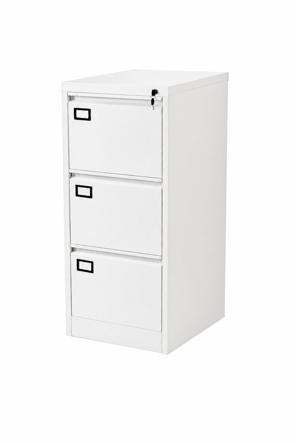 3-Drawer Vertical Metal Filing Cabinet - White - Office R Us