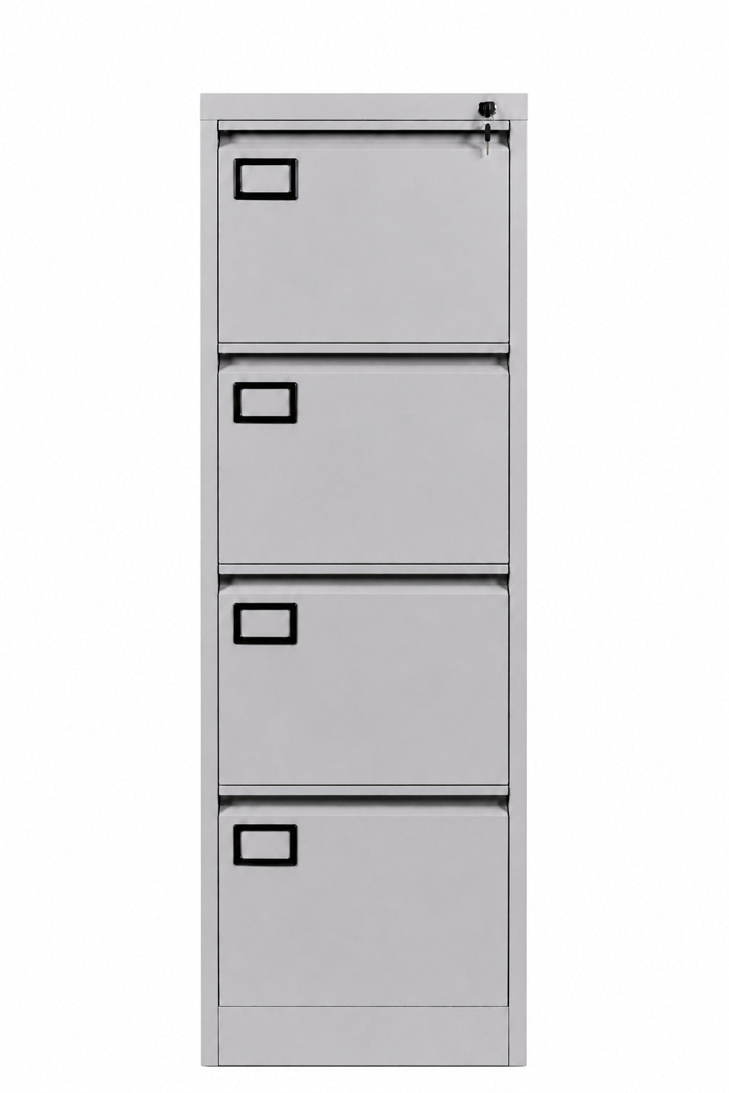 4-Drawer Vertical Metal Filing Cabinet - Front View - Office R Us
