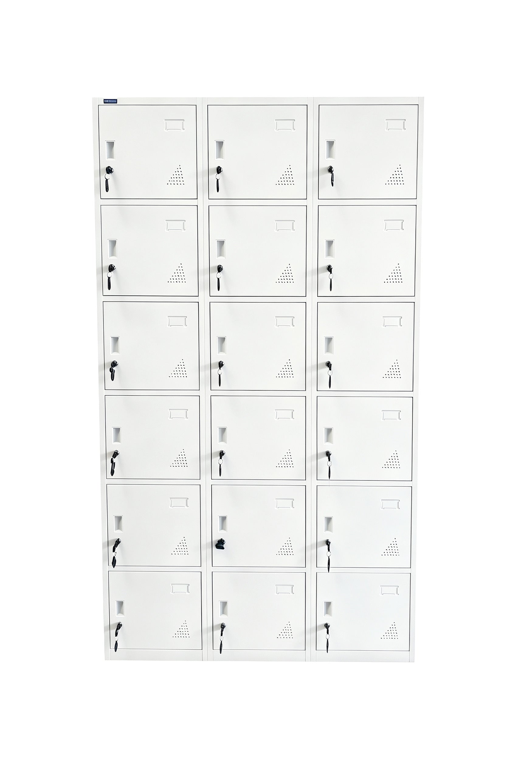18-Door Steel Locker - Grey - Office R Us