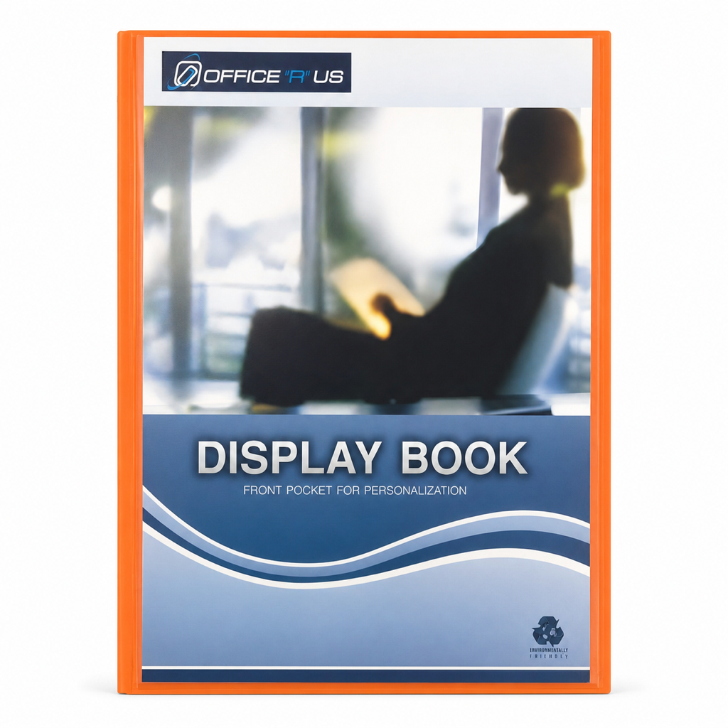 PP Display Book A4 - 20 Pockets With Front Pocket - Papaya - Office R Us