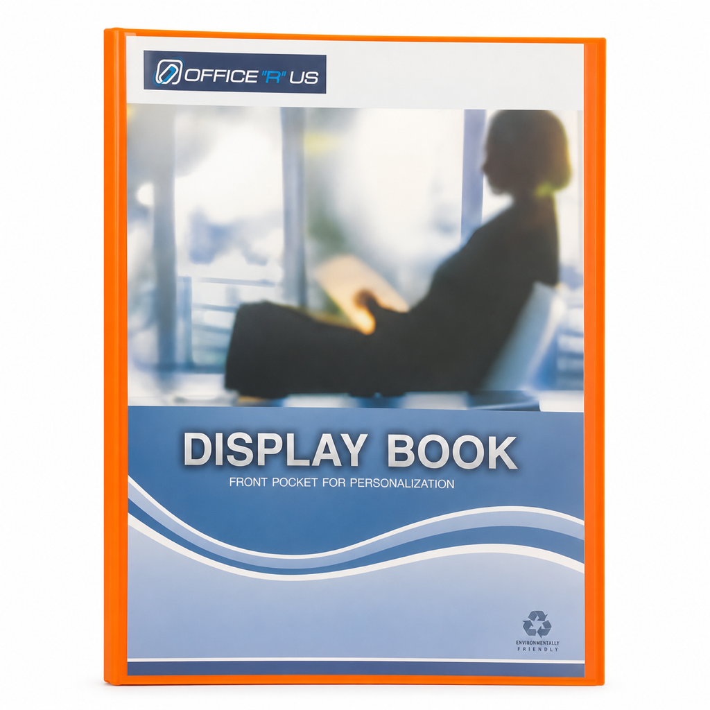 PP Display Book A4 - 40 Pockets With Front Pocket - Papaya - Office R Us