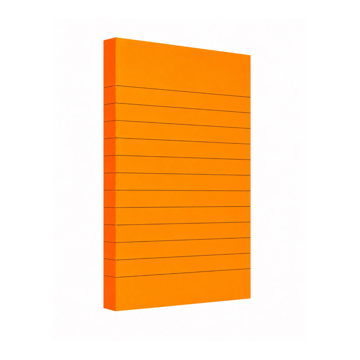 Fluorescent Lined Sticky Notes 75 x 125 mm - Orange - Office R Us