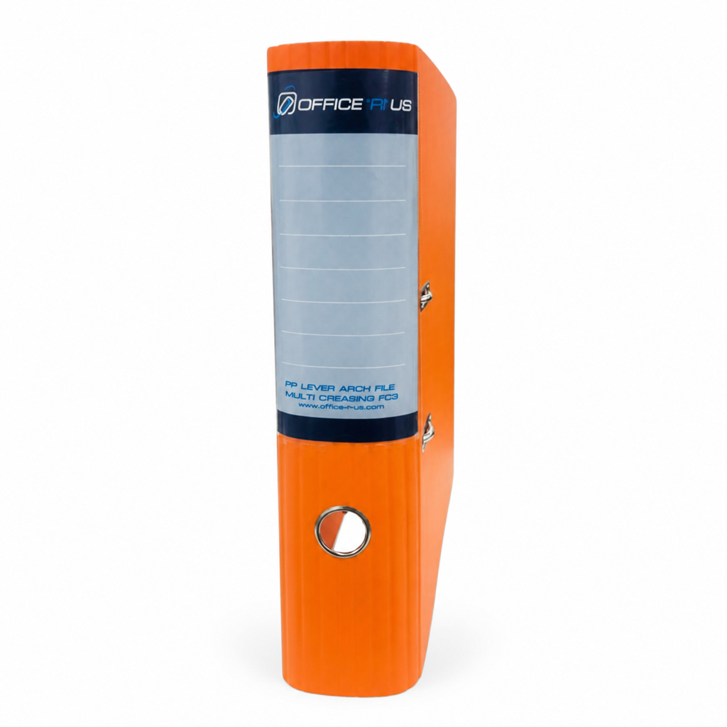 PP Lever Arch File Multi-creasing FC 3" - Papaya - Office R Us
