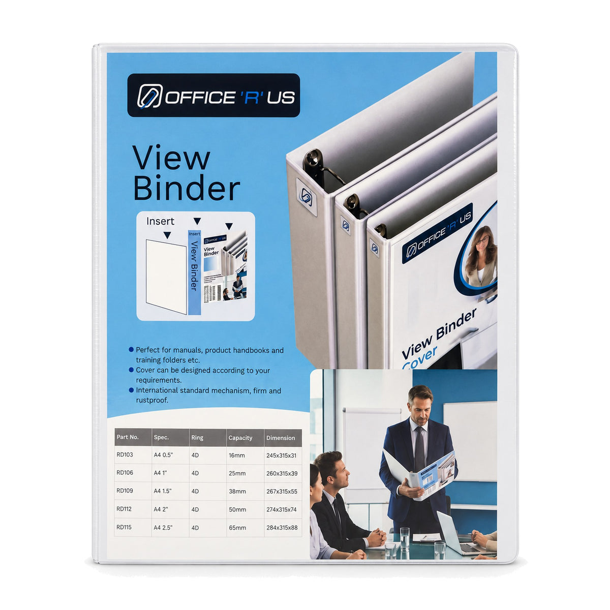 A4 View Binder - 0.5" Front Cover - Office R Us