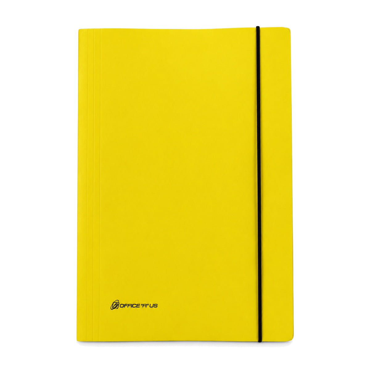 A4 Elastic Band Folder - Yellow Front Cover - Office R Us