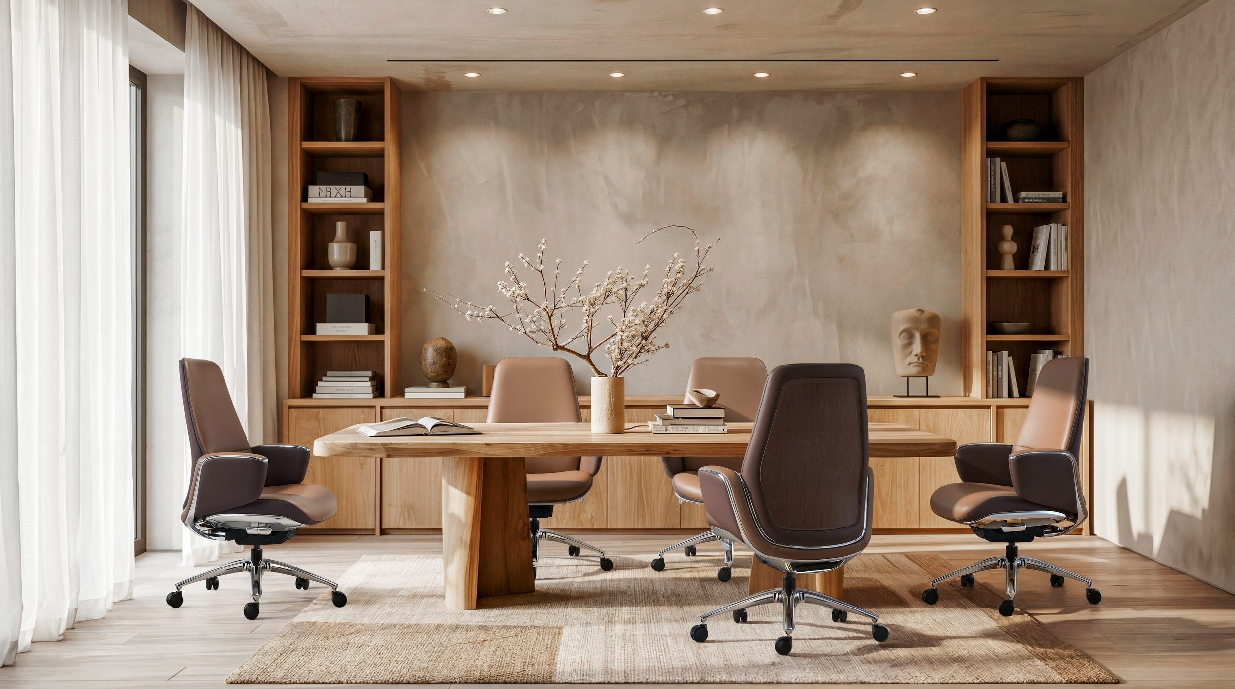 Otto - Real Leather Executive Chair - Office Scene - Office R Us