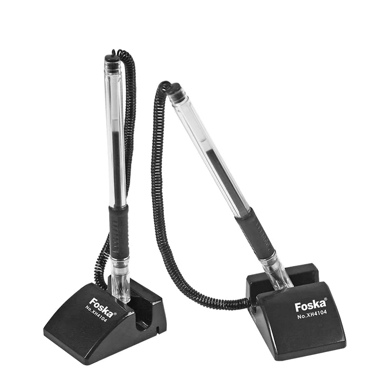 Desk Counter Gel Ink Pen with Security Chain
