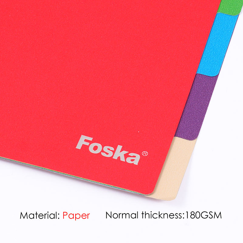 A4 Paper Index Dividers 180gsm – Assorted Colours