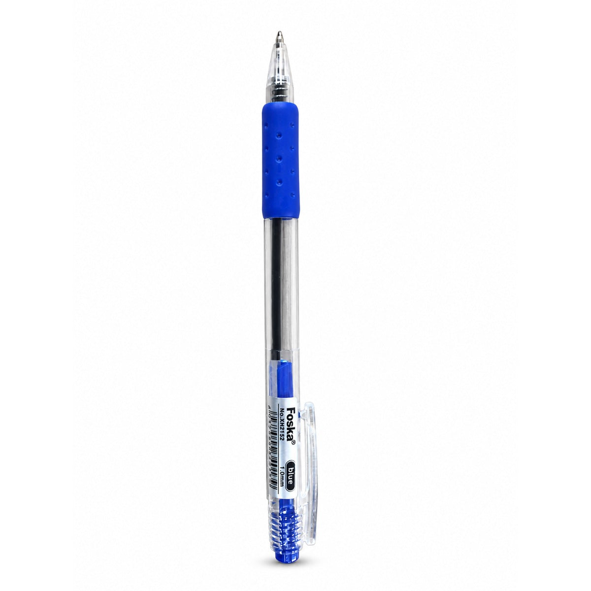 Click Gel Ballpoint Pen 1.0mm – Transparent Barrel — Blue