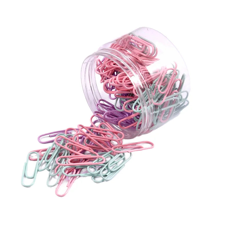 Color Assorted Nickel Paper Clips 28mm – Box of 120