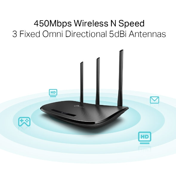 TP-Link 450 Mbps Advanced Wireless N Router with 3 Fixed Antennas