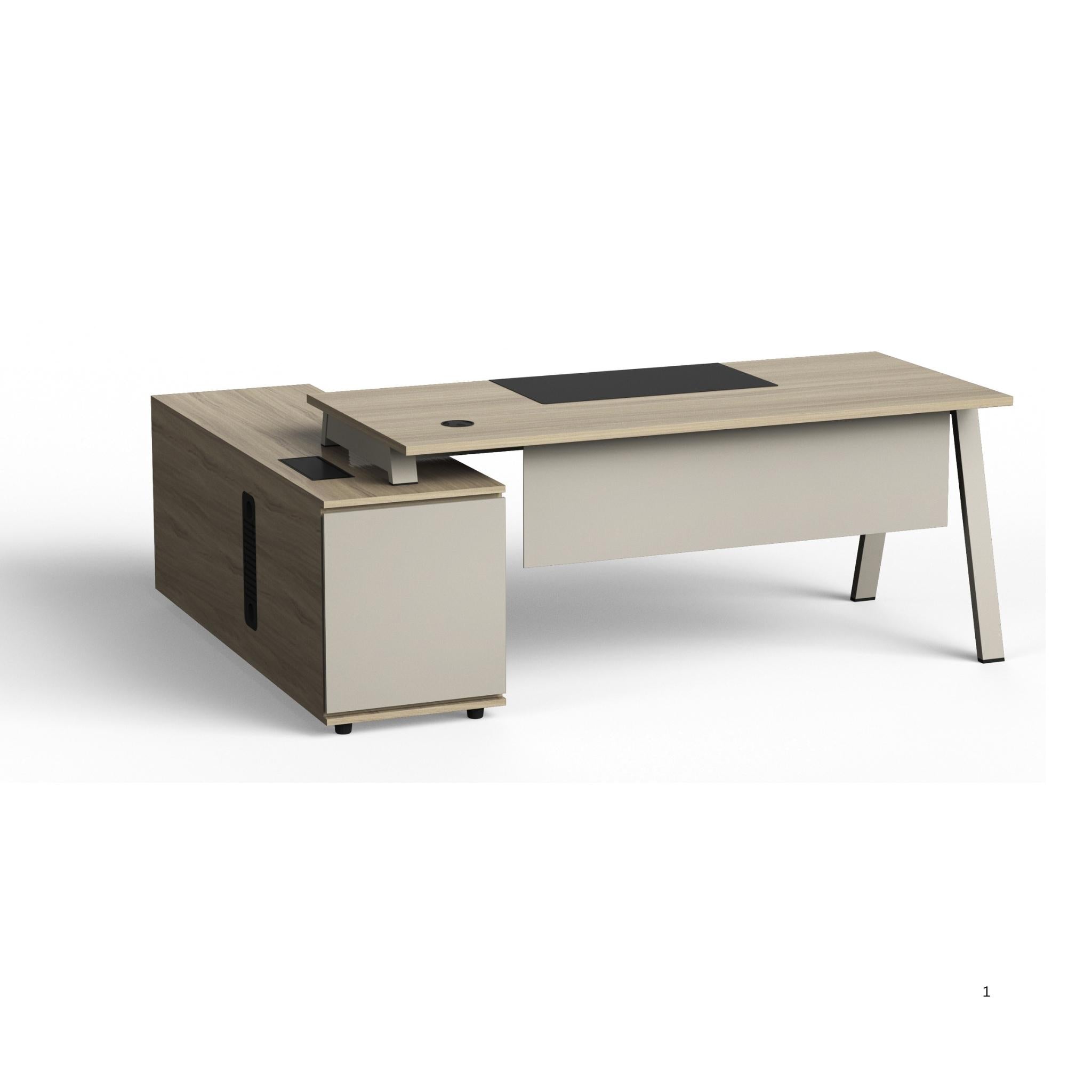TS-A18L - Managers Desk with side Cabinet