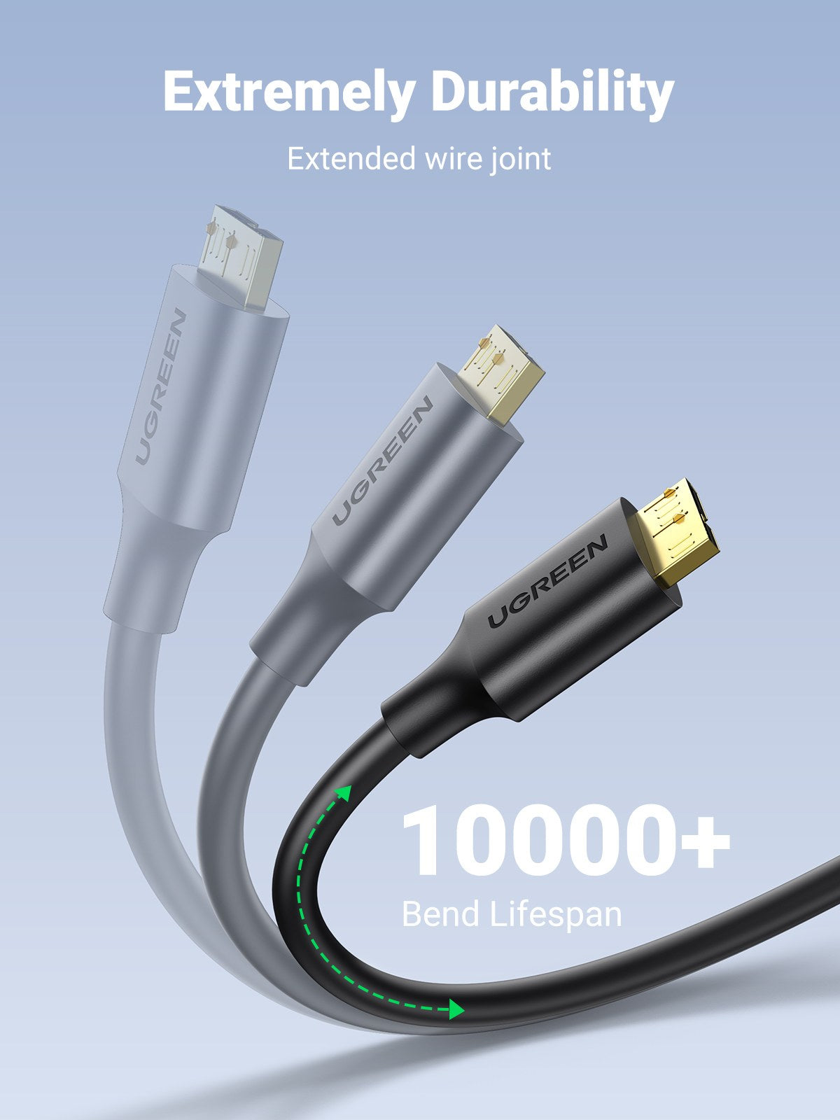 UGREEN USB 3.0 A Male to Micro USB 3.0 Male Cable (0.5m, Black) - View 5 - Office R Us