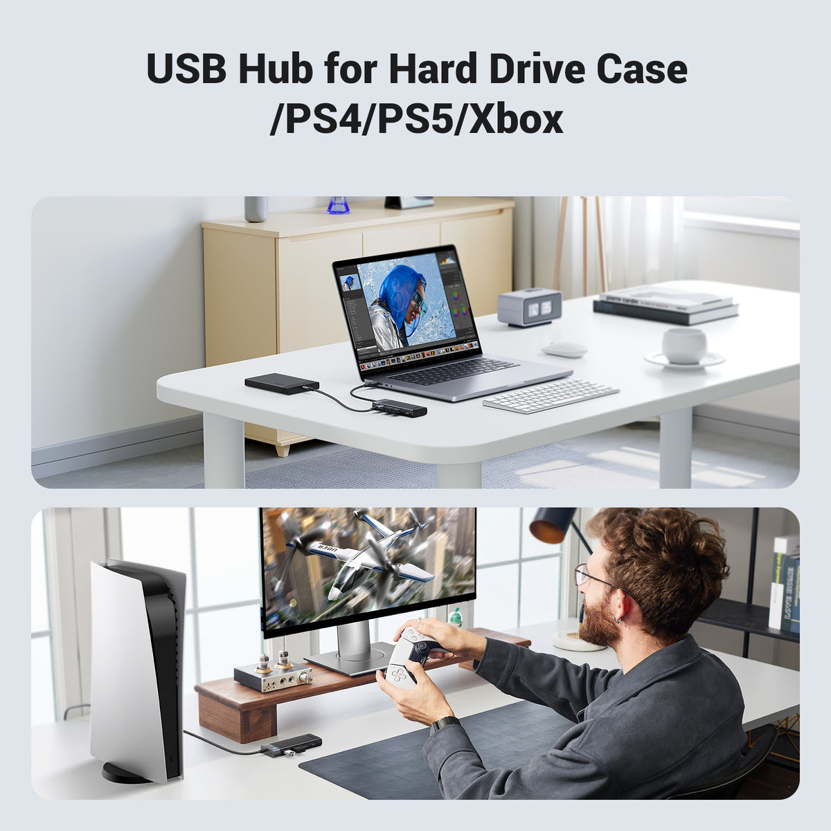 UGREEN 4-Port USB-A Hub - View 3 - Office R Us