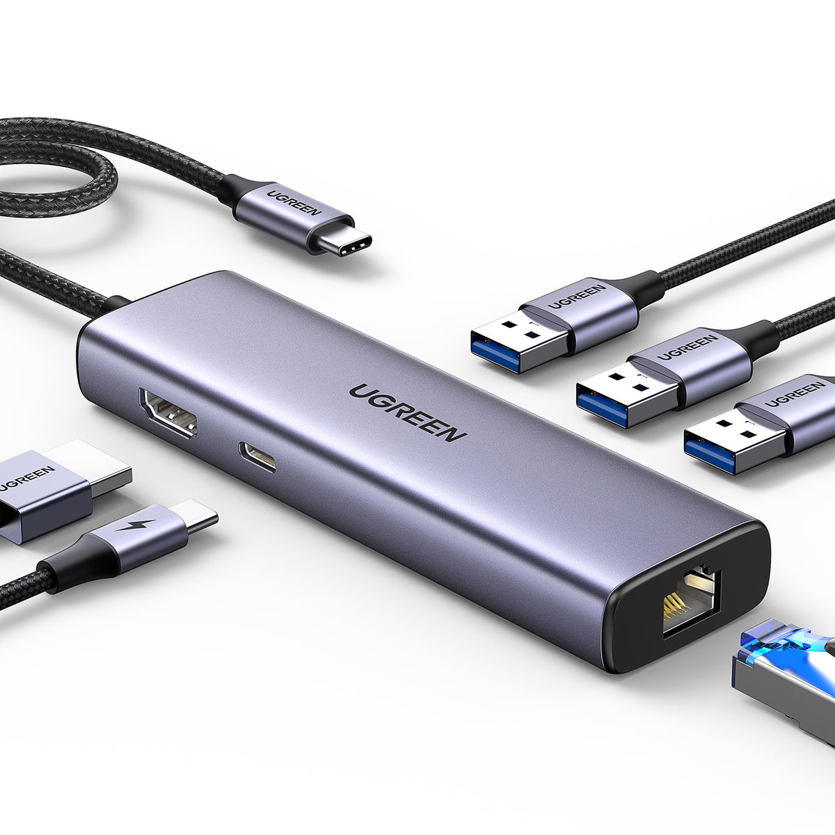 UGREEN USB-C Multifunction Adapter (Space Gray, 15598) - Office R Us Lagos
