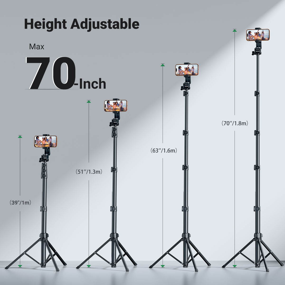 UGREEN Selfie Stick Tripod with Bluetooth Remote (15609) - View 4 - Office R Us