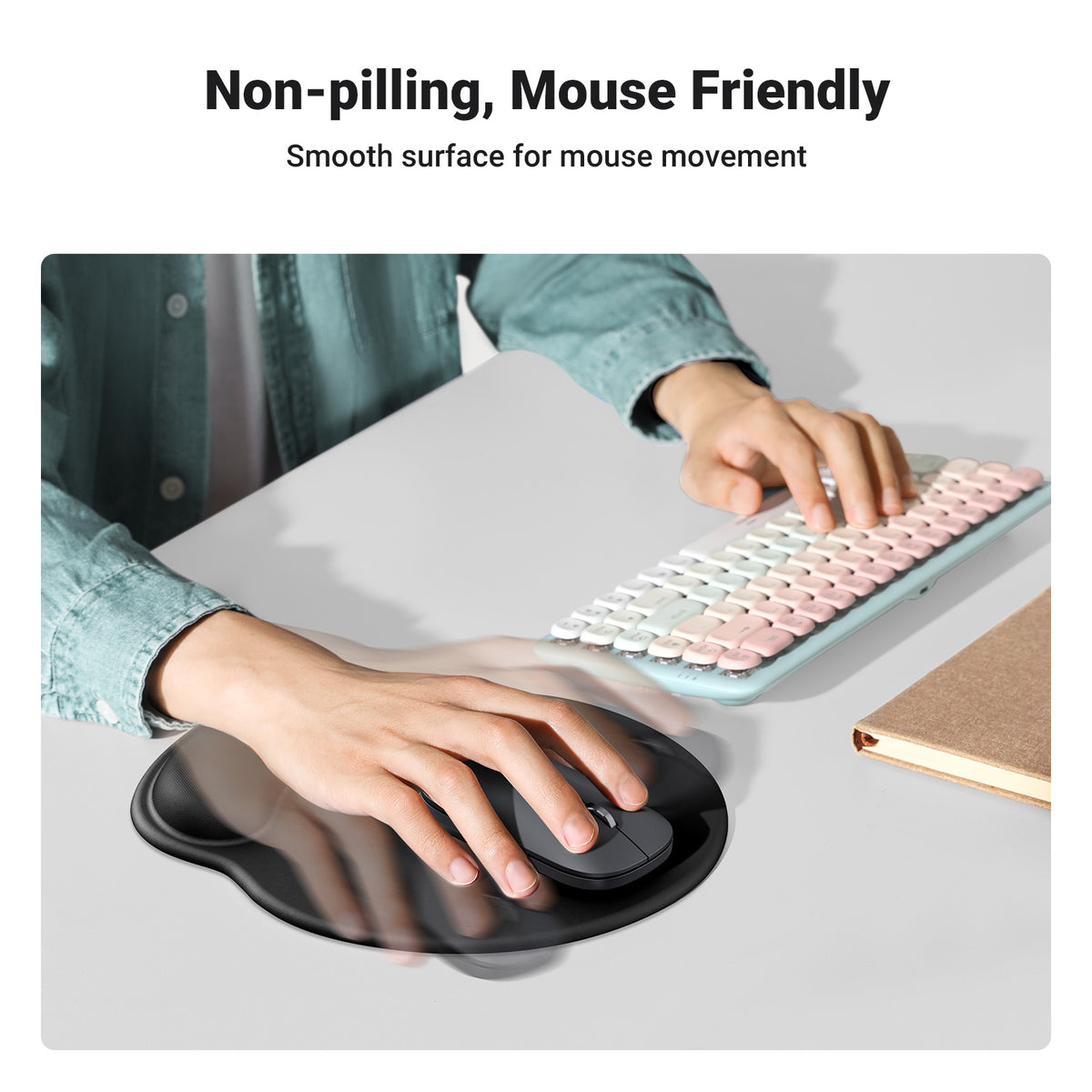 UGREEN Ergonomic Mouse Pad with Wrist Rest (LP668) - View 3 - Office R Us