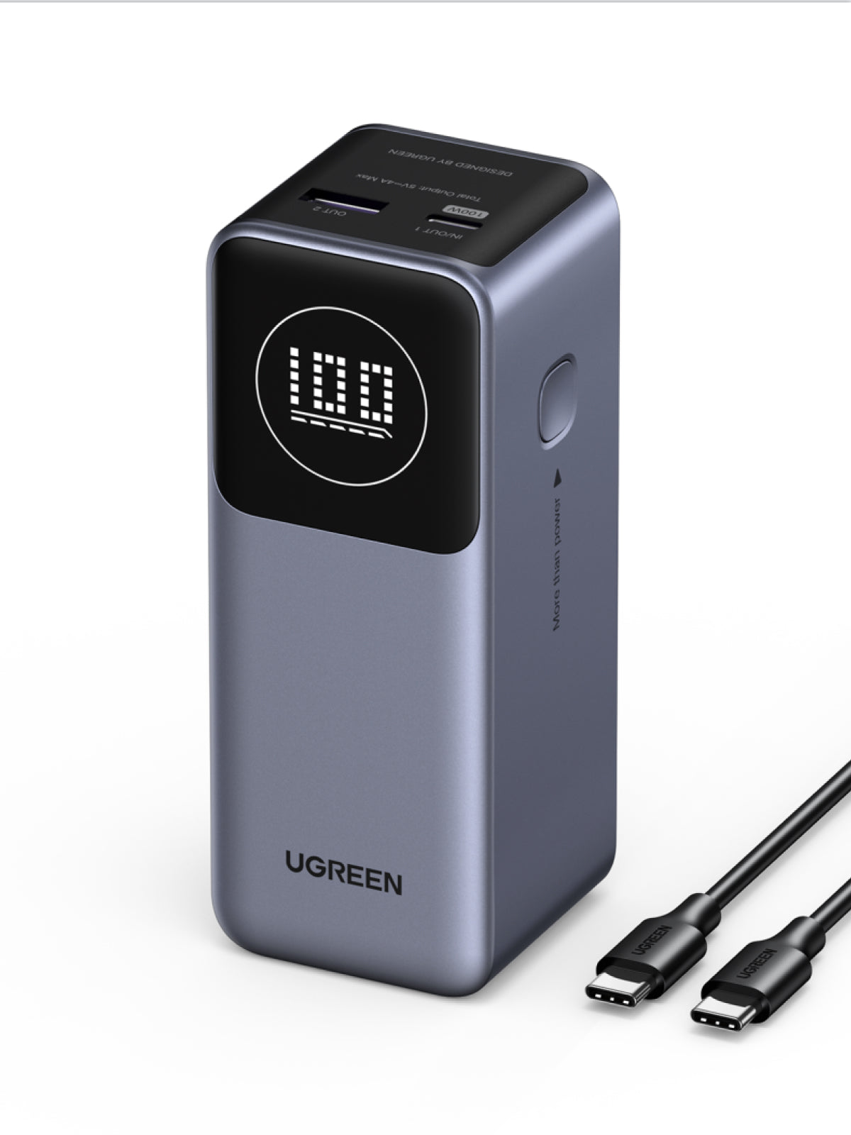 UGREEN 12000mAh 100W Fast Charging Power Bank (Black) - Office R Us Lagos