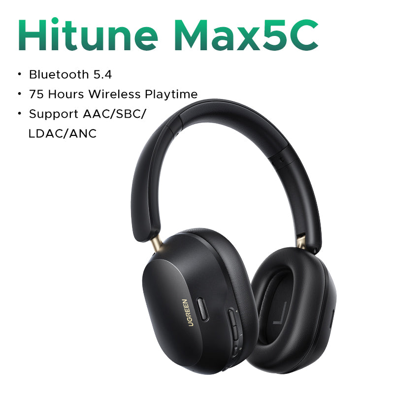 UGREEN HiTune Max5c Hybrid Active Noise-Cancelling Headphones - View 3 - Office R Us